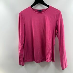 Lands’ End Hot Pink Long Sleeve Top Women’s Size Large